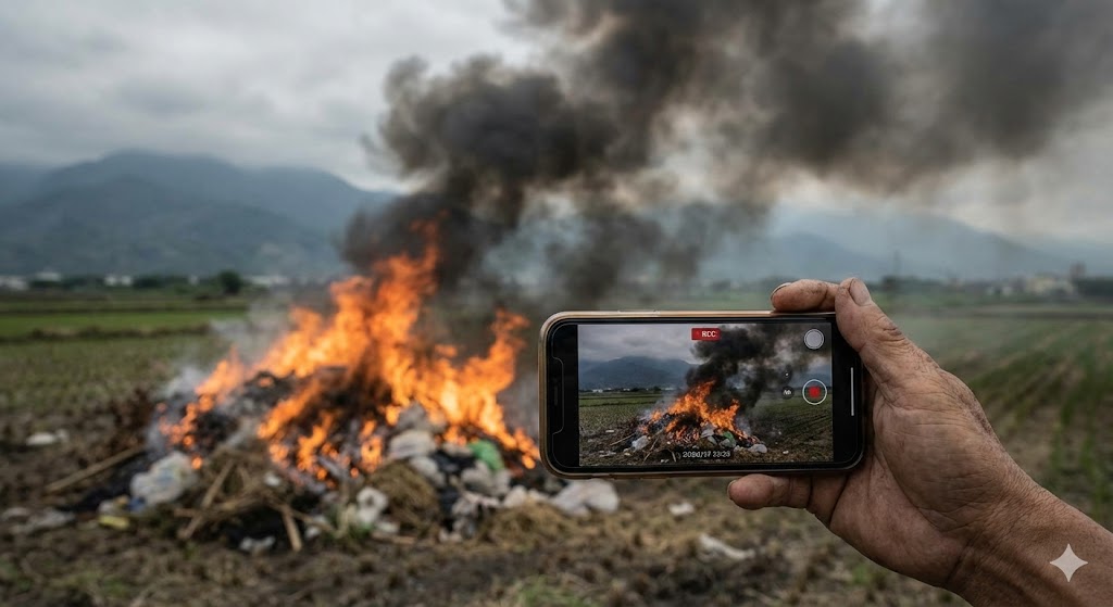 report illegal open burning taiwan